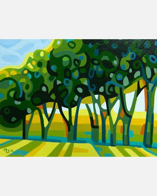 original abstract landscape study of summer tree shadows