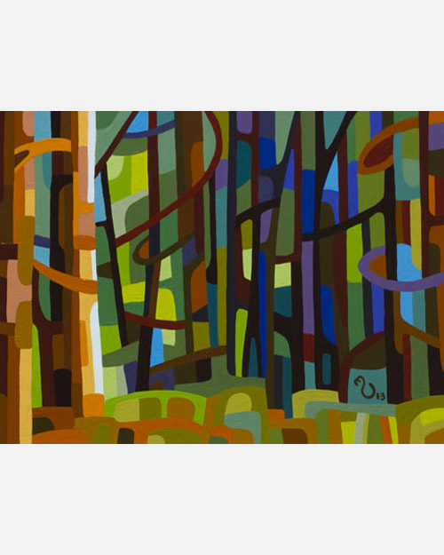 original abstract landscape study spring forest