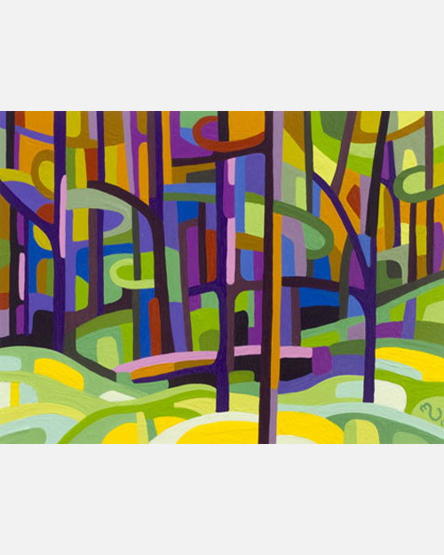 original abstract landscape study spring forest glade